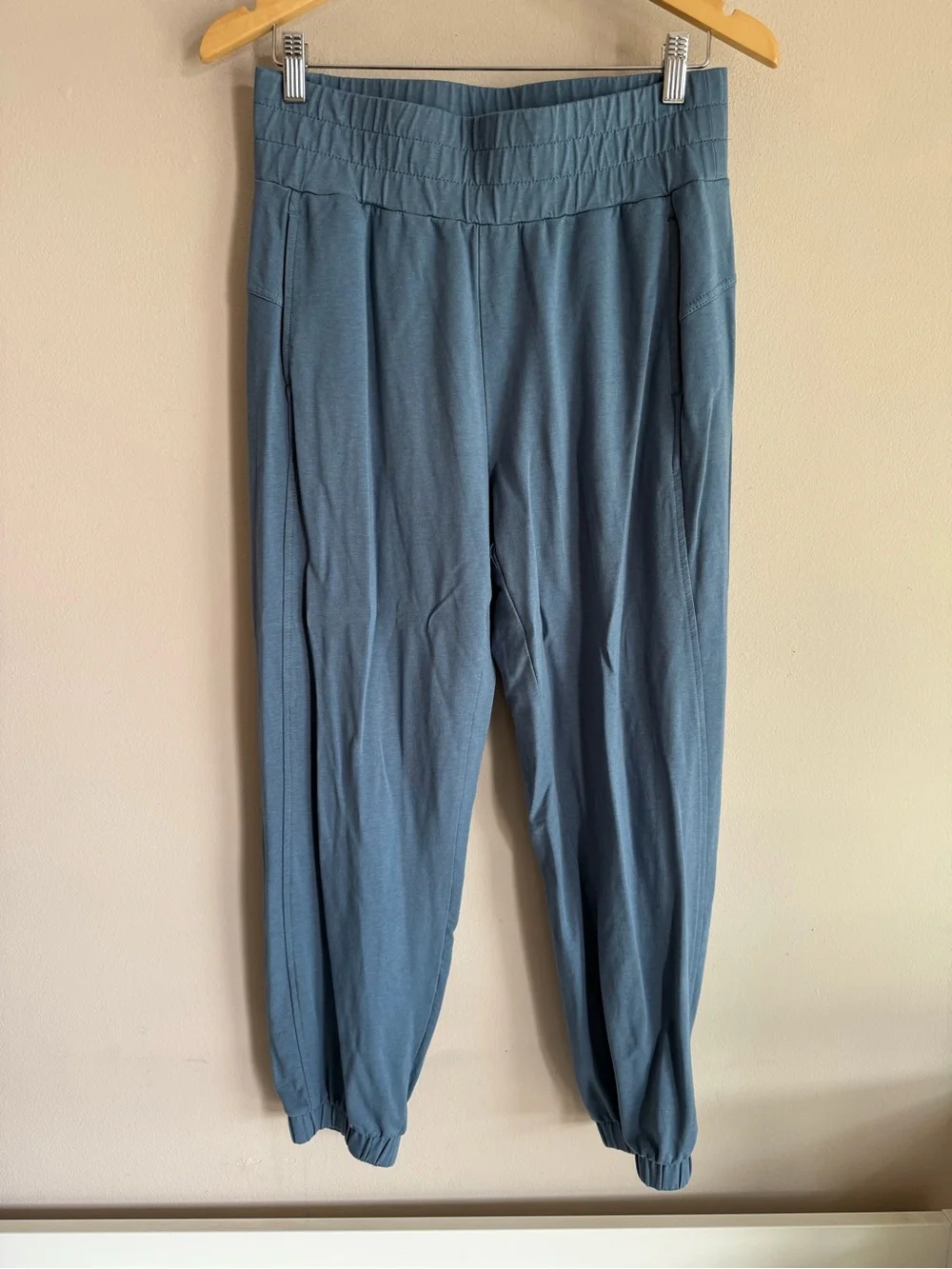 JoyLab Womens High Waisted Athletic Joggers Blue‎ Elastic Waist Sweatpants
